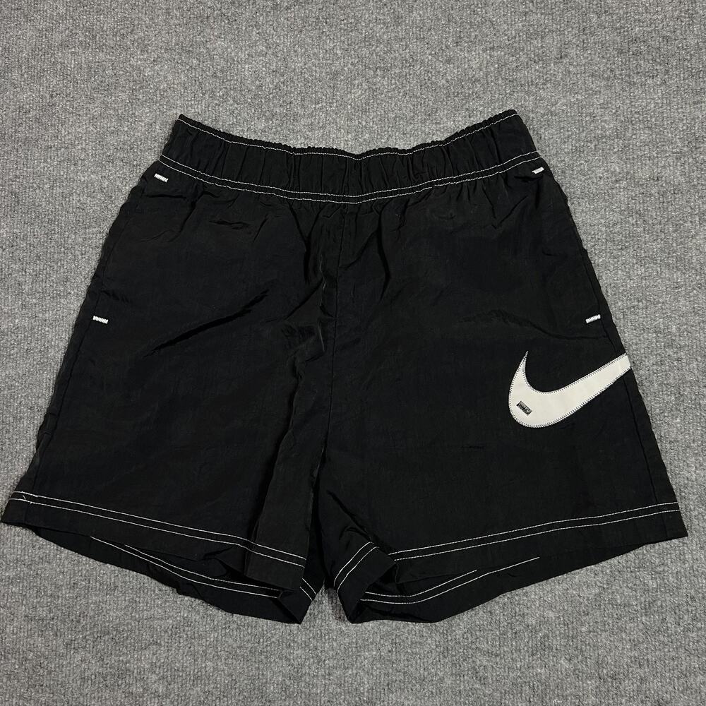 Nike Swoosh Woven Easy Shorts Womens Small Black Nylon DM6752-010